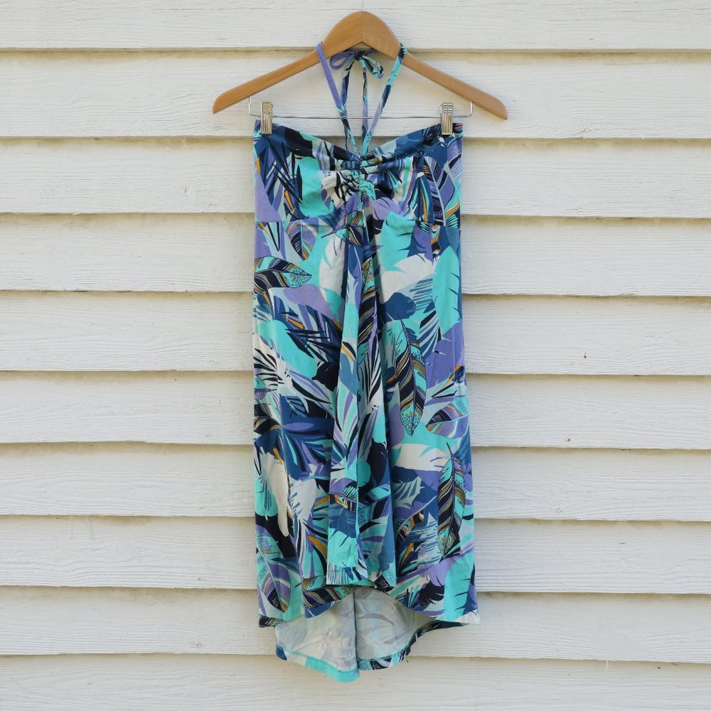 Patagonia island tie-neck high-low dress